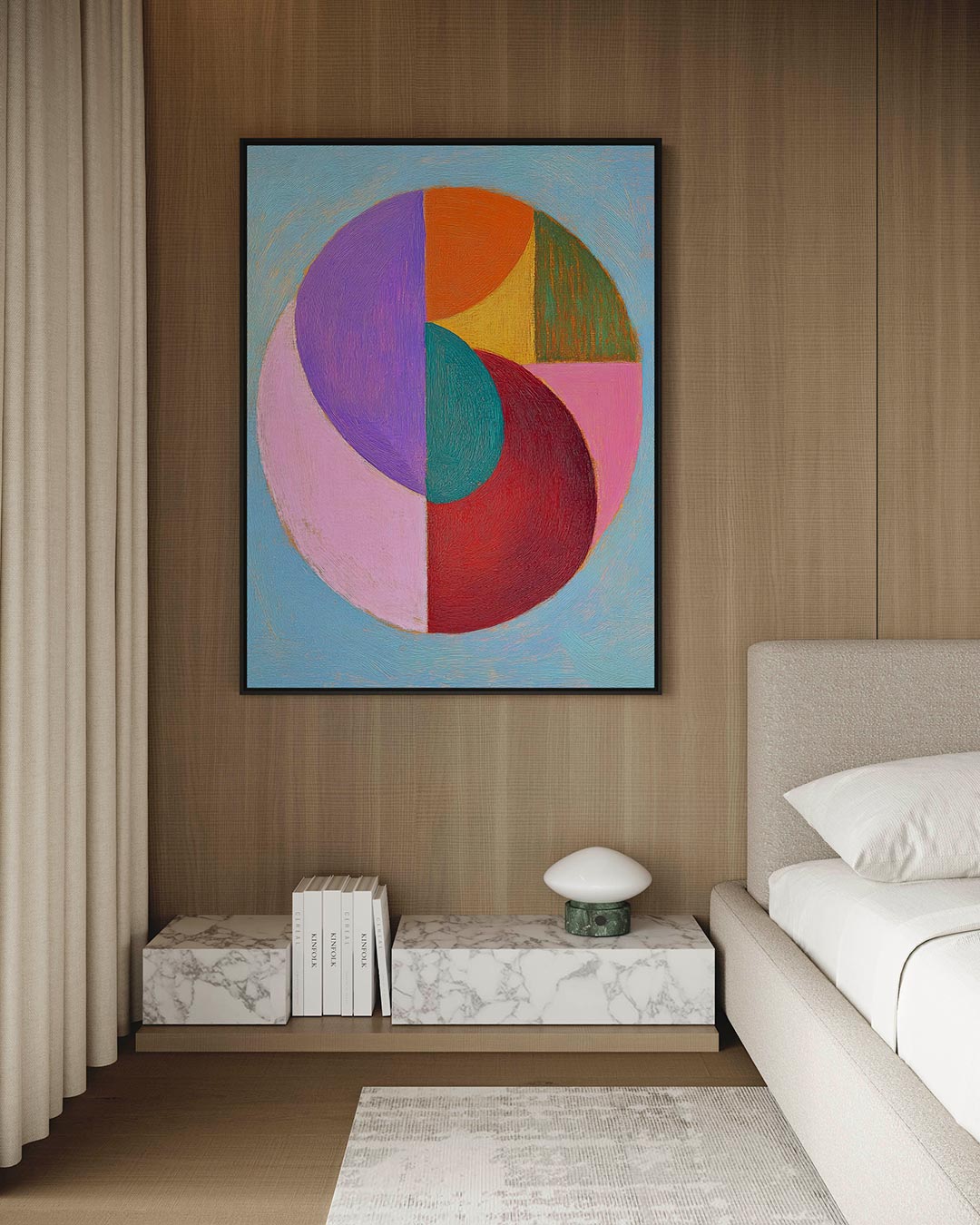 Kleurrijke cirkelvormen Kunstwerk