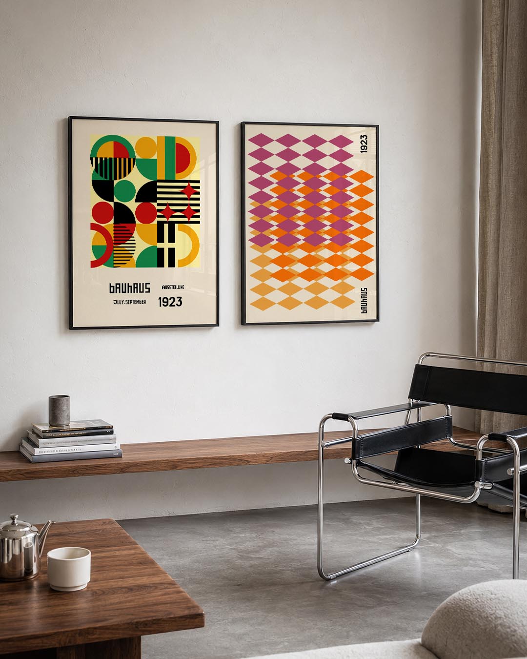 Kleurrijke vormenmix Posterset