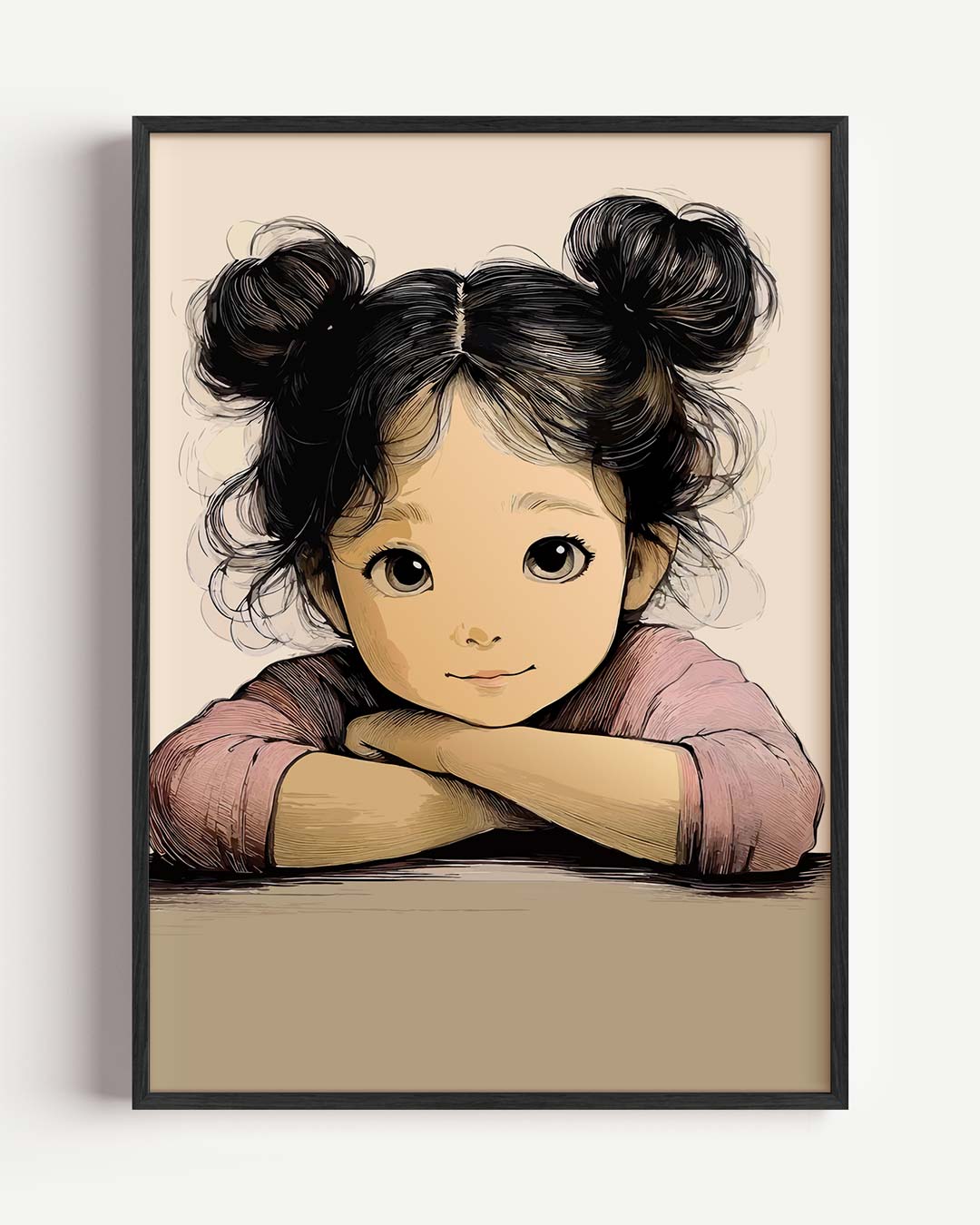Schattige Kinderkunst Poster-WallArtistic