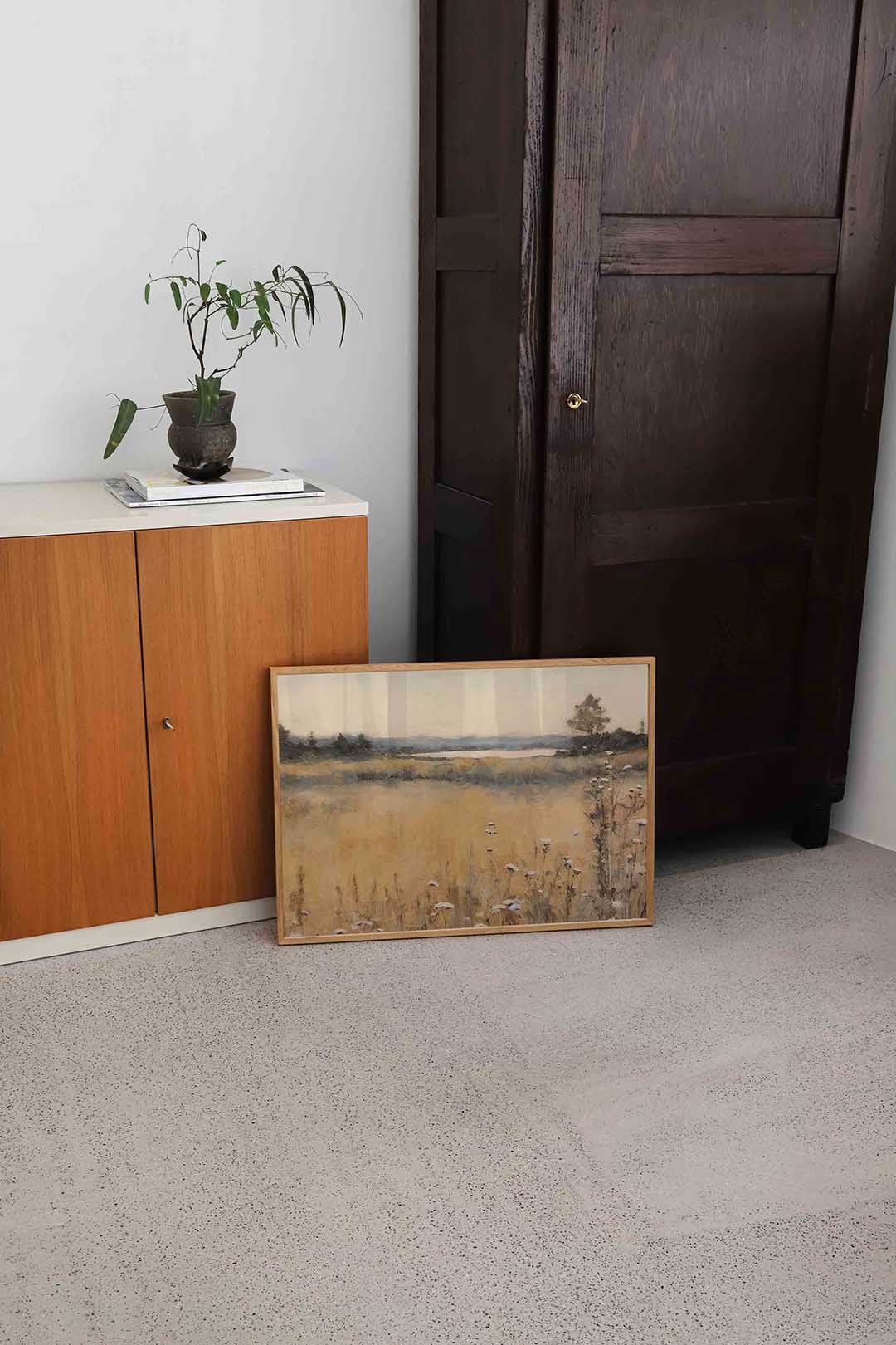 Landschap met bloemen Poster