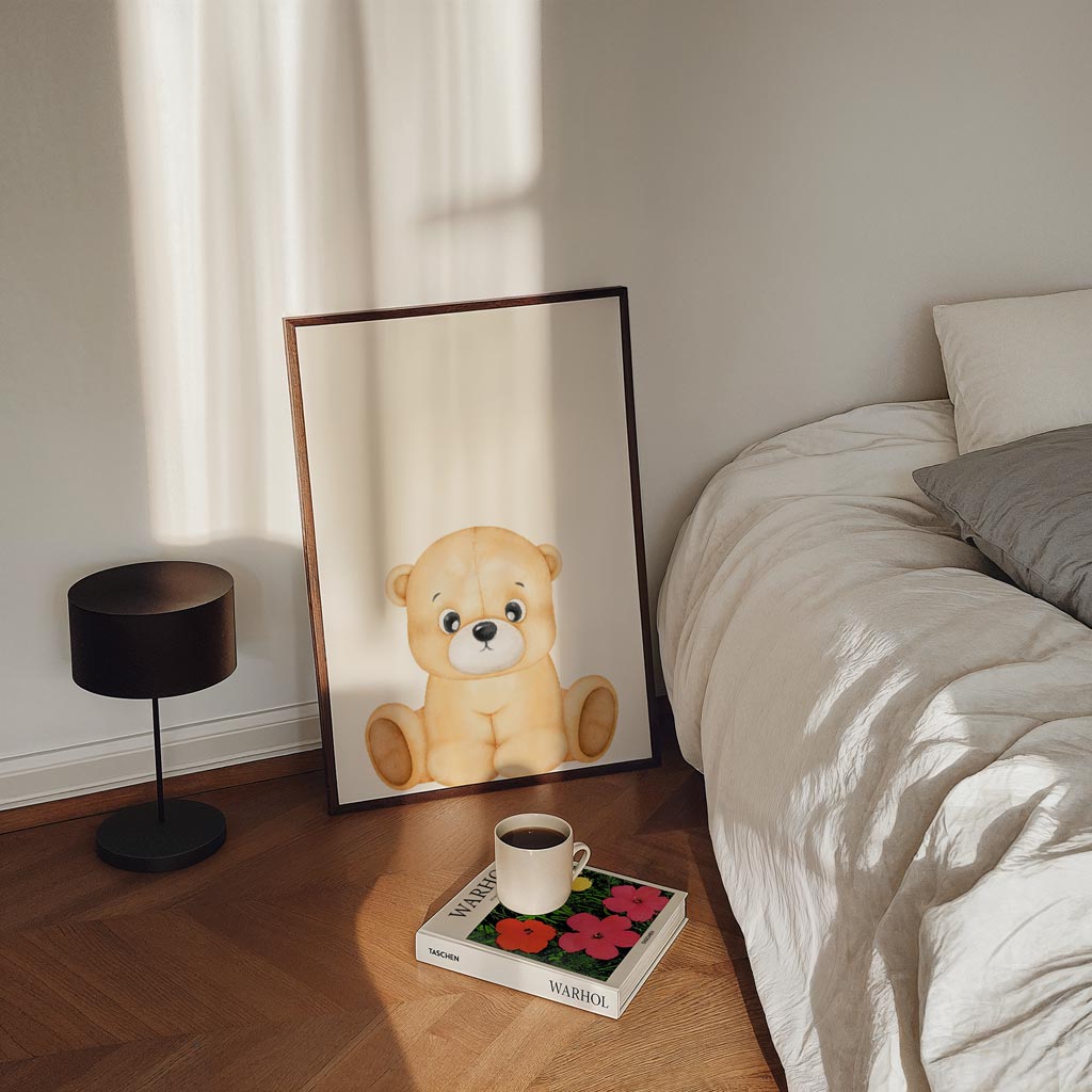 Schattige Beer Kinderkamer Poster-WallArtistic