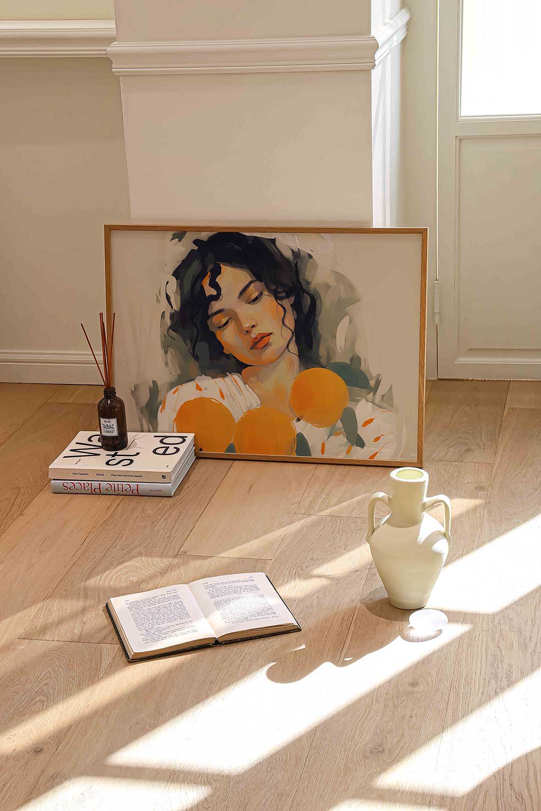Vrouw met sinaasappels Poster