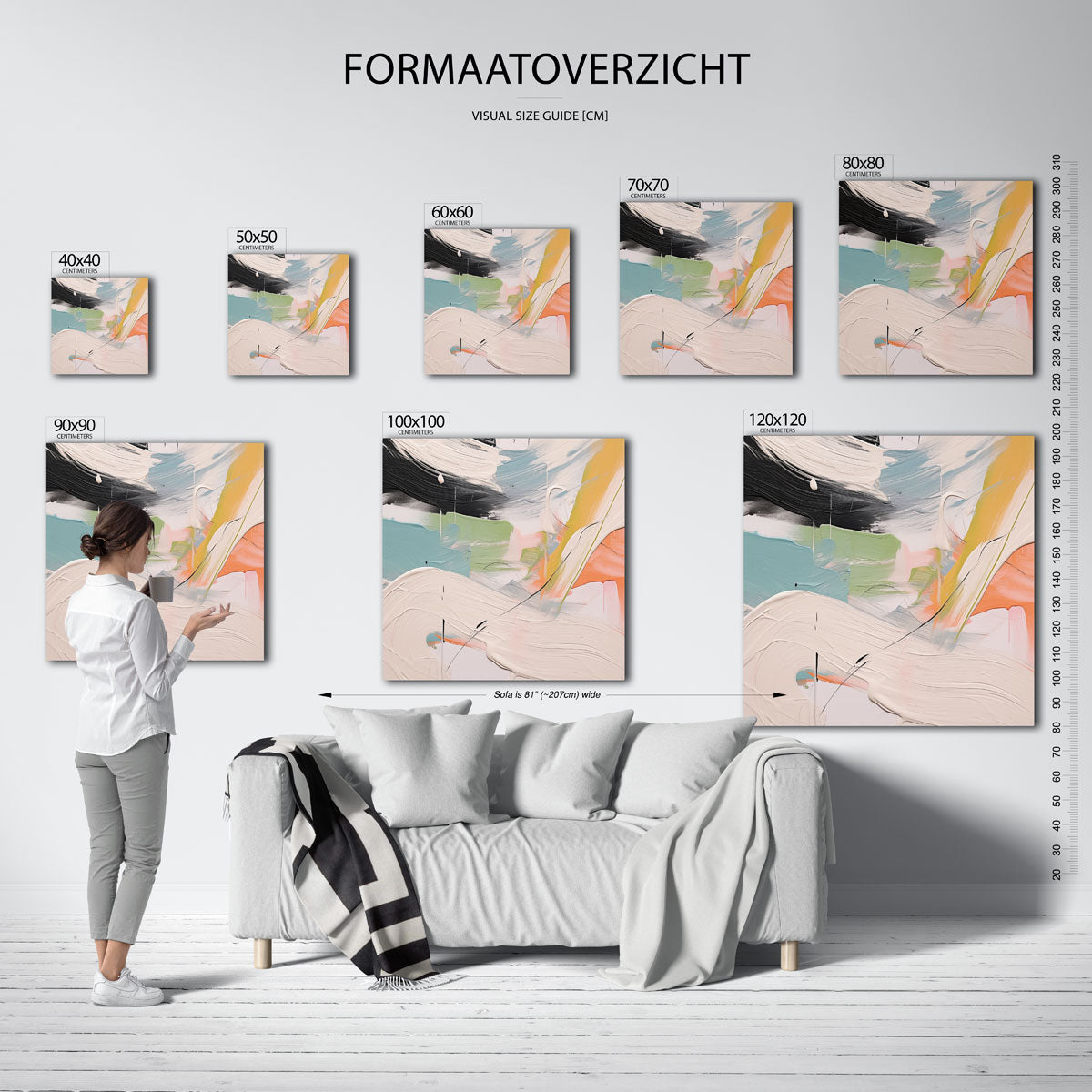 Abstracte kleurencompositie Poster