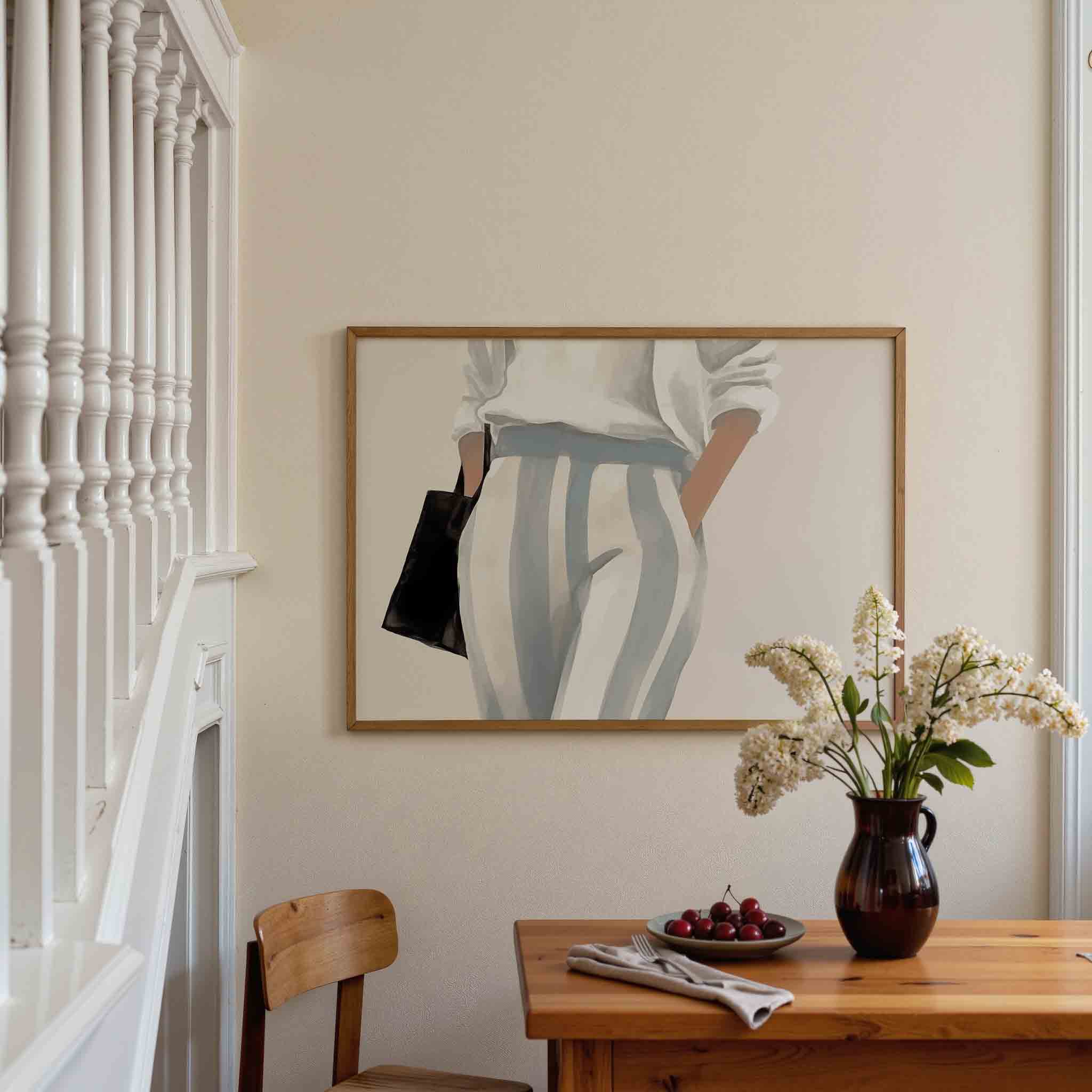 Modefiguur met tas Poster