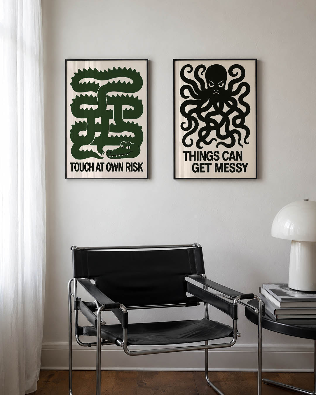 Speelse krokodil Posterset