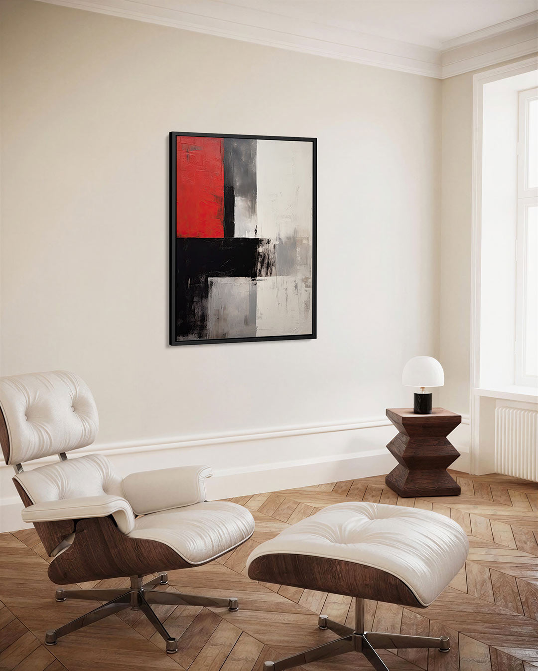 Geometrische kleurencompositie Kunstwerk