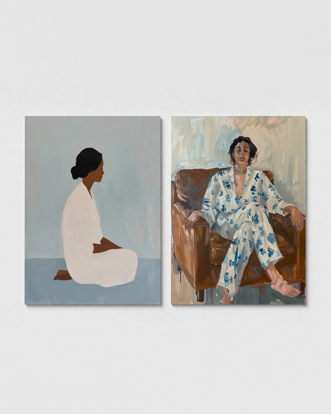Zittende silhouet Posterset