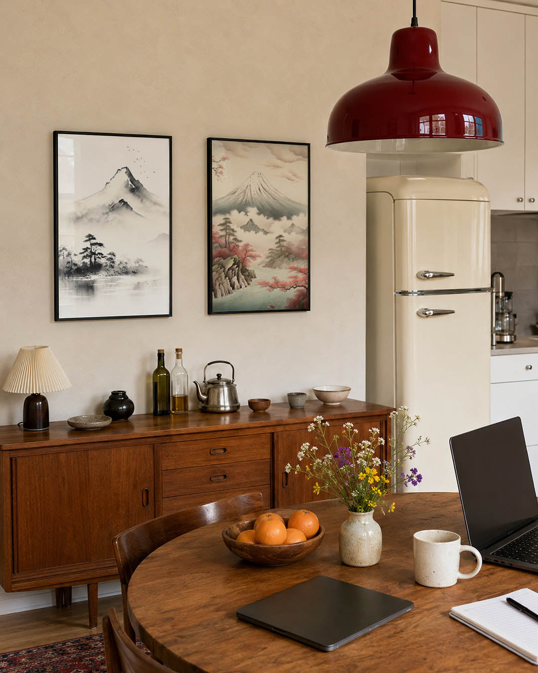 Mistige berglandschap Posterset