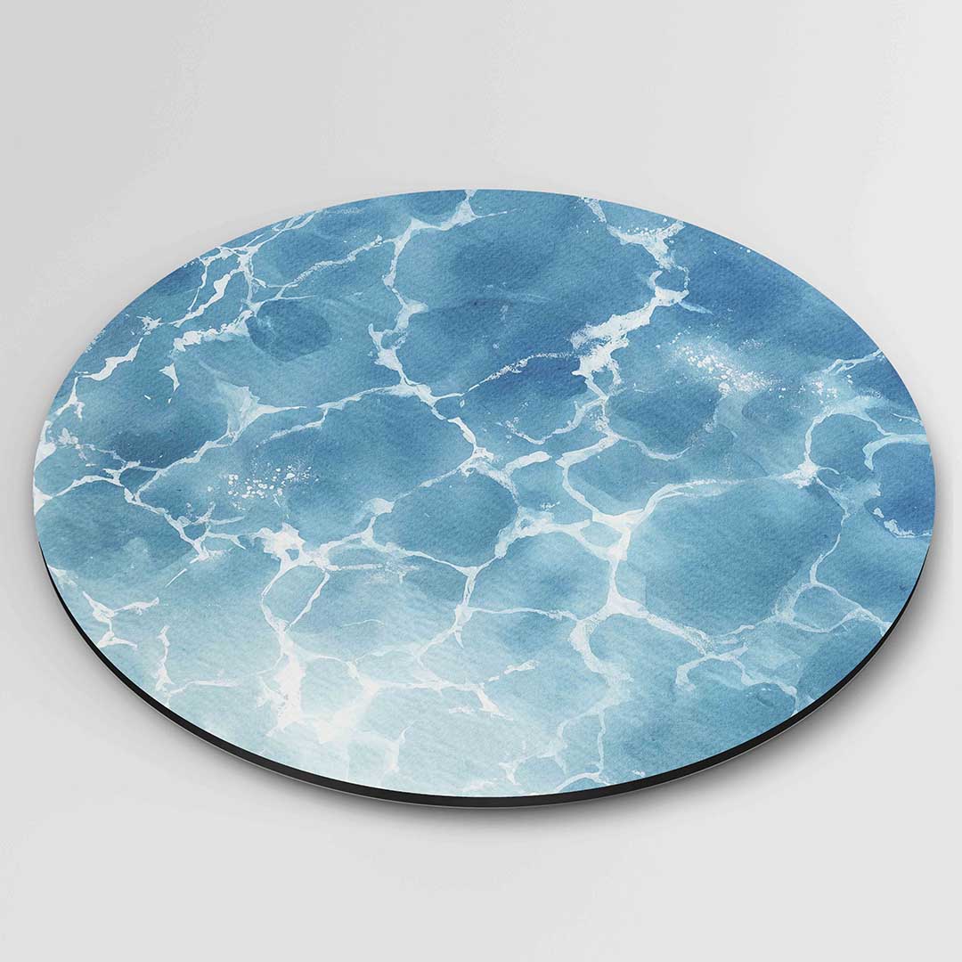 Blauwe waterstructuur Muurcirkel