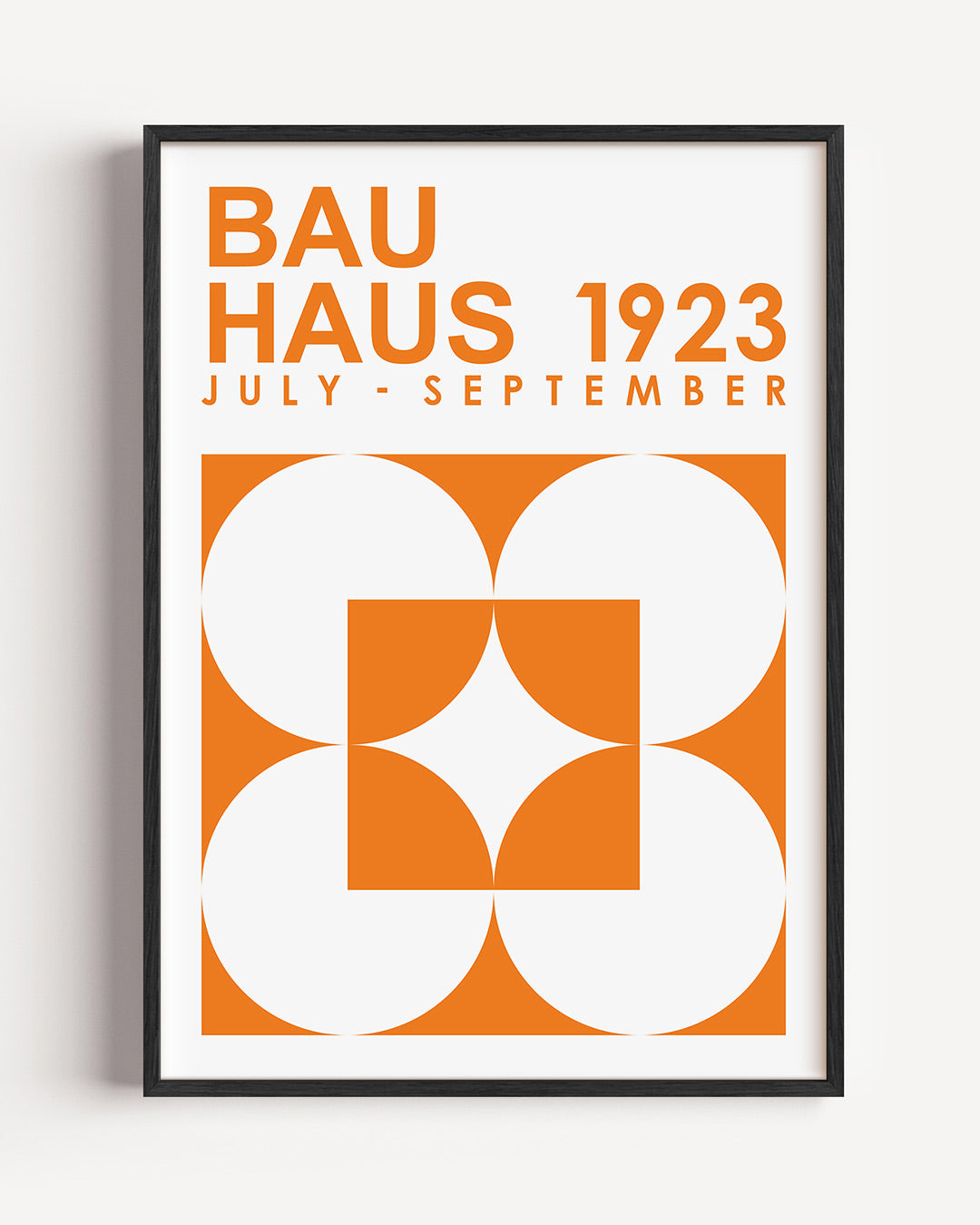 Oranje cirkelpatroon Poster