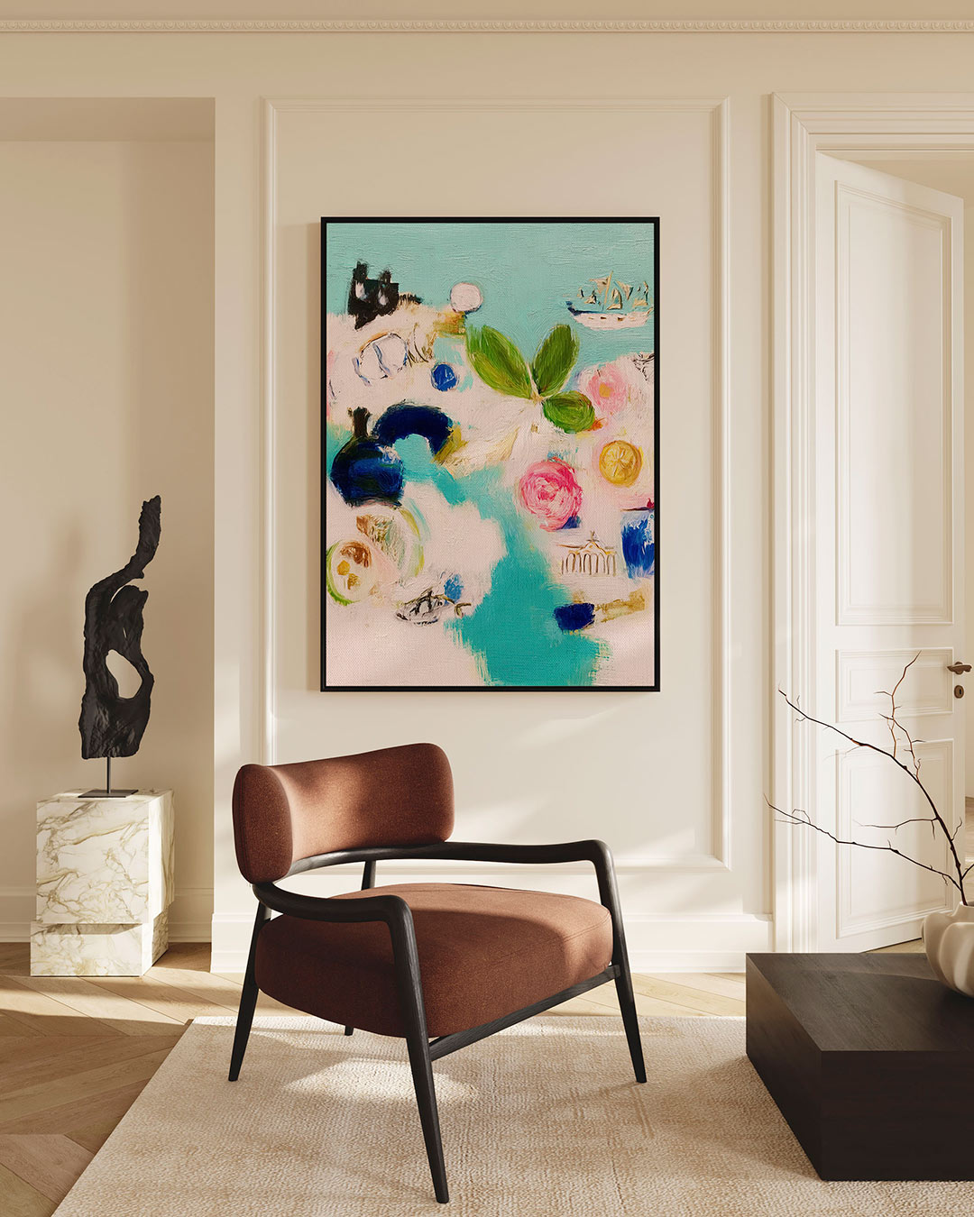 Vrolijke kleurenmix Kunstwerk