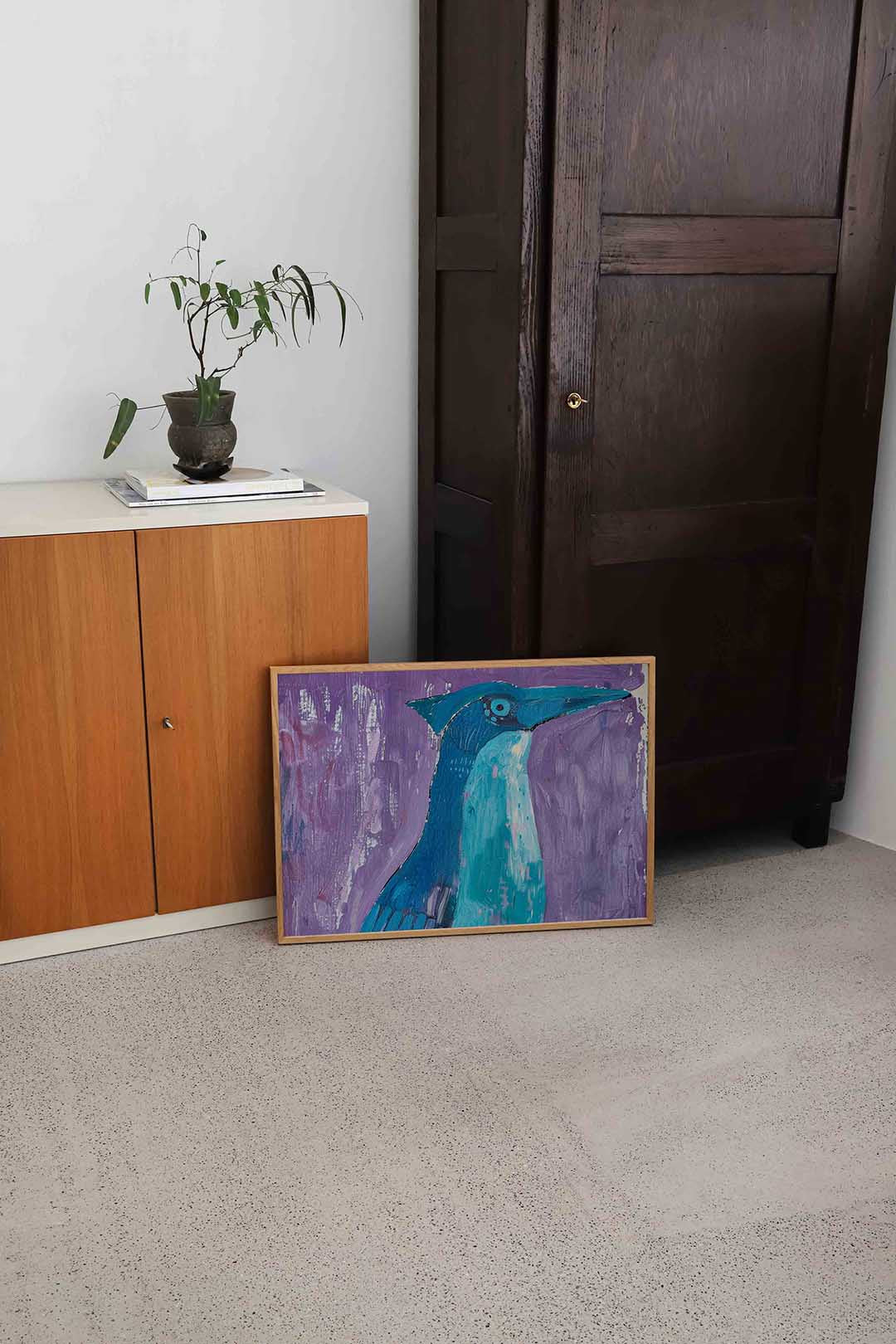 Blauwe vogel Poster
