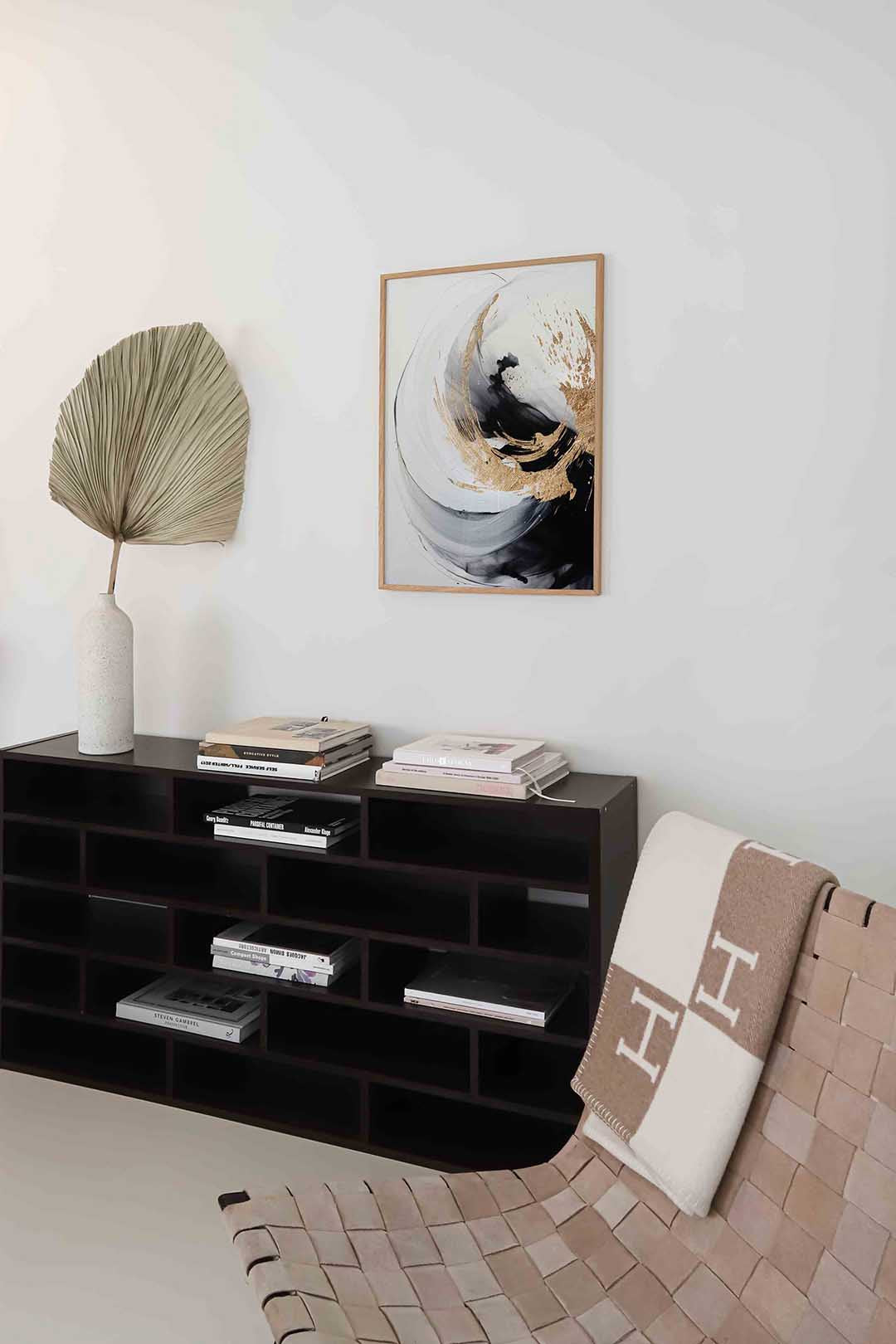 Abstracte zwart en goud Poster