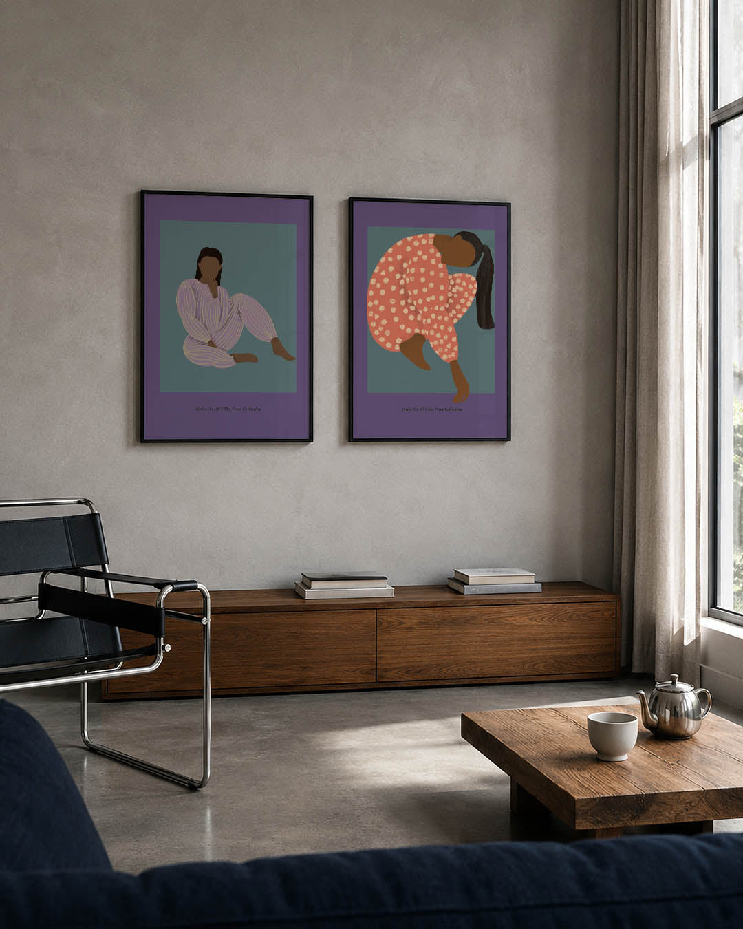 Zittende figuur Posterset