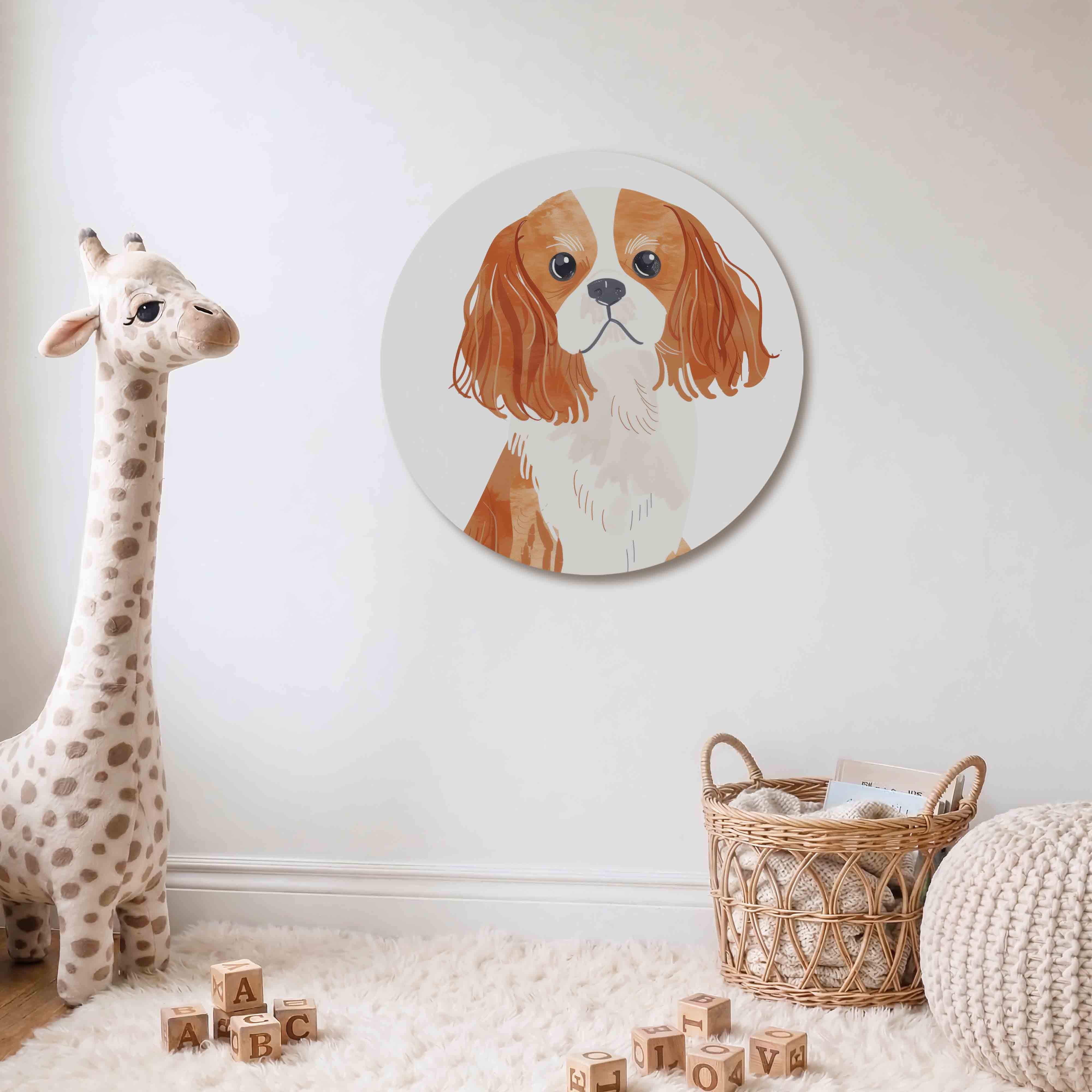 Hond met lange oren Muurcirkel