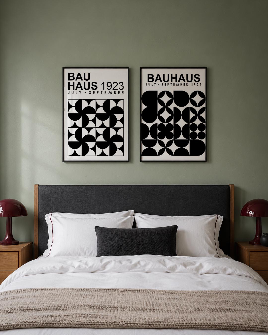 Zwart wit patronen Posterset