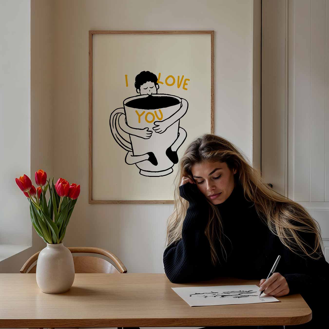 Knuffelige Koffieposter-WallArtistic