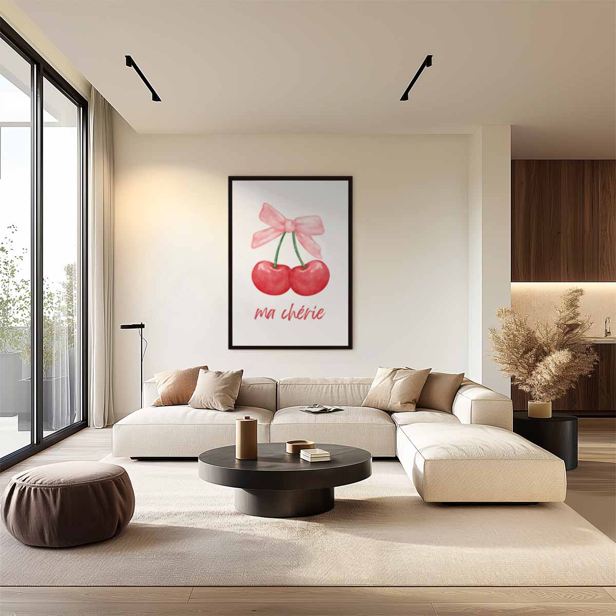 Ma Chérie Kersen Illustratie Kunstwerk-canvas-dibond-plexiglas-wanddecoratie-WallArtistic