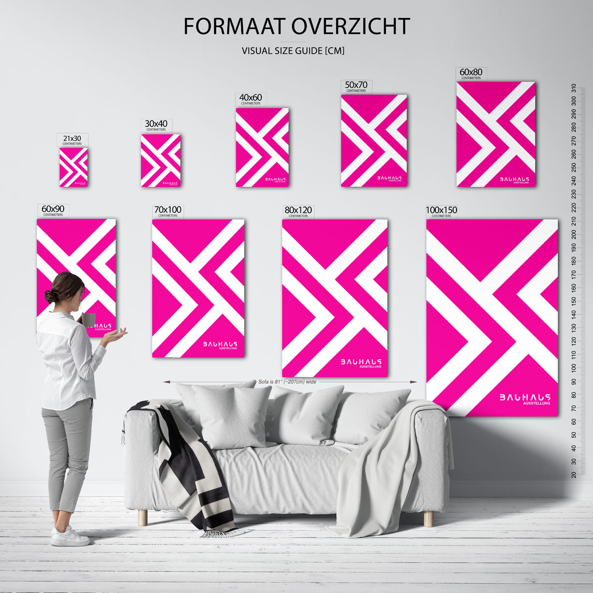 Lijnen en kleurvlakken Poster