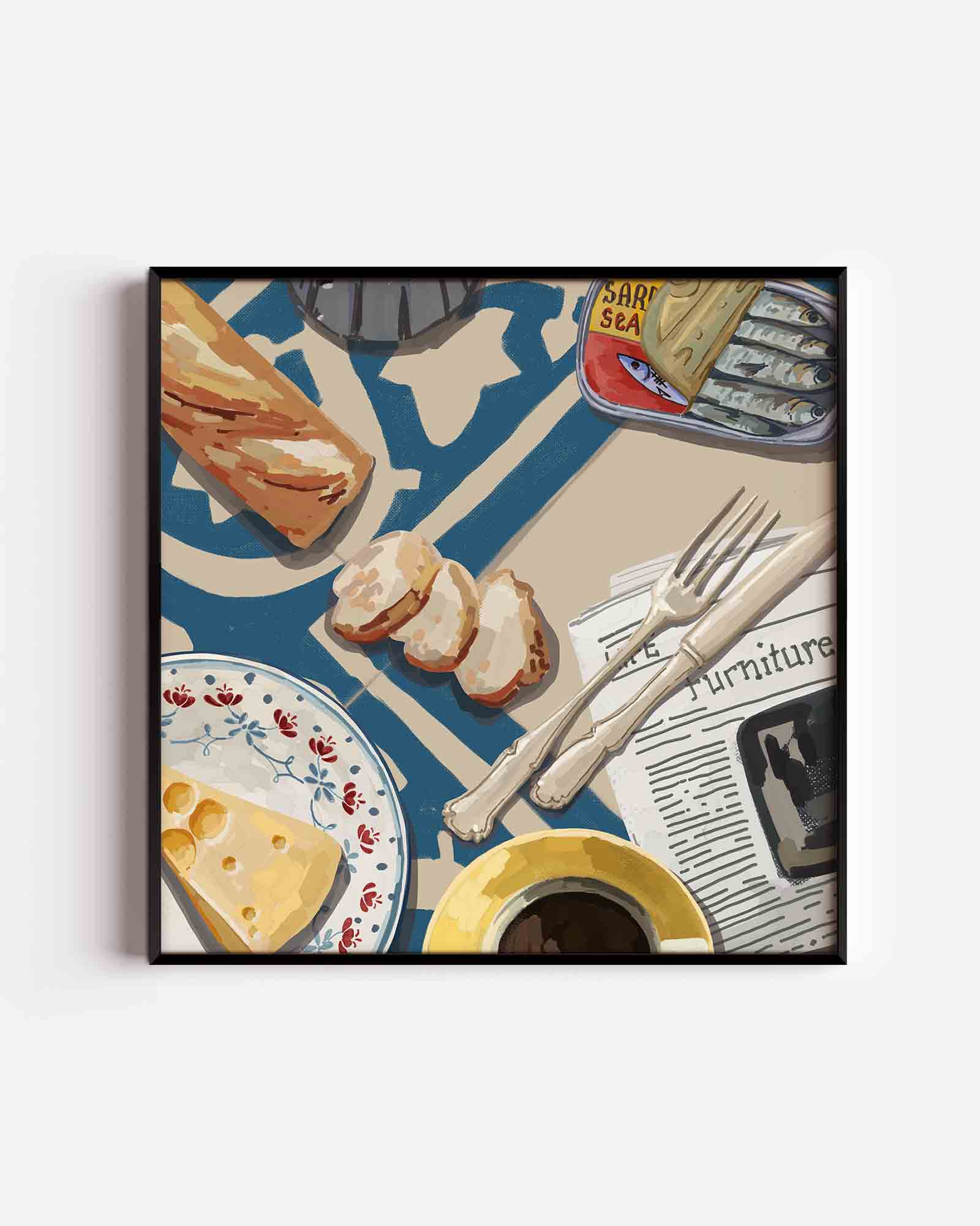 Ontbijt tafel Poster