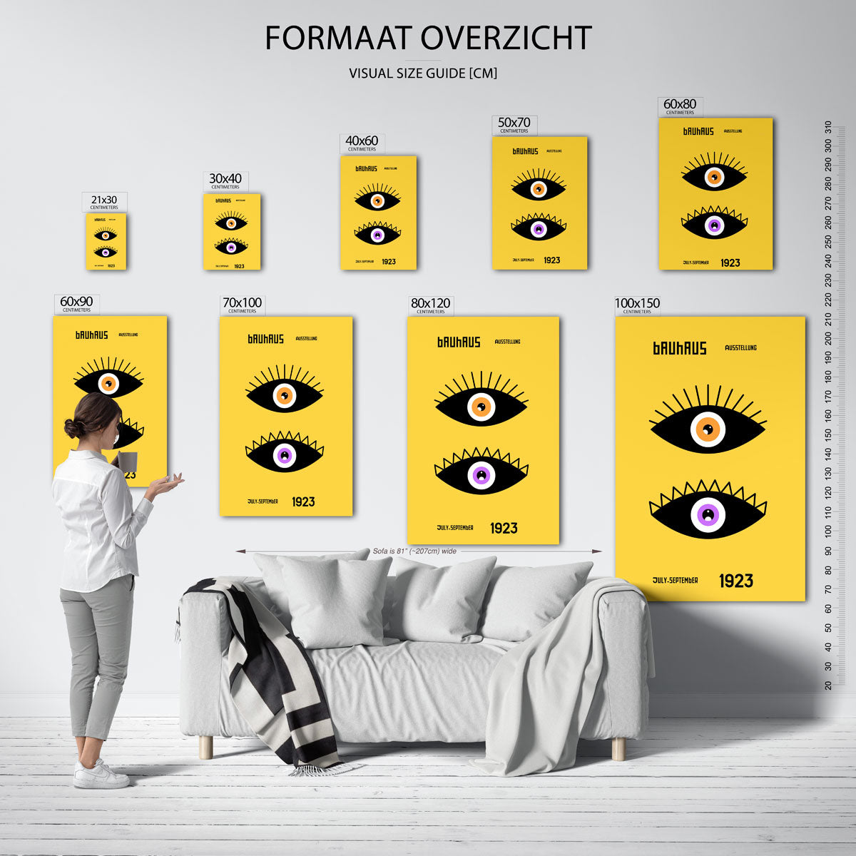Oogvormen en kleur Poster