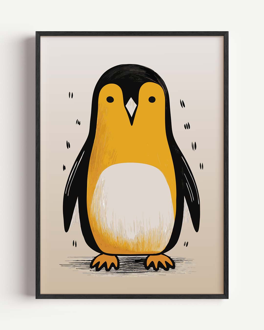 Schattige Pinguïn Illustratie Poster-WallArtistic