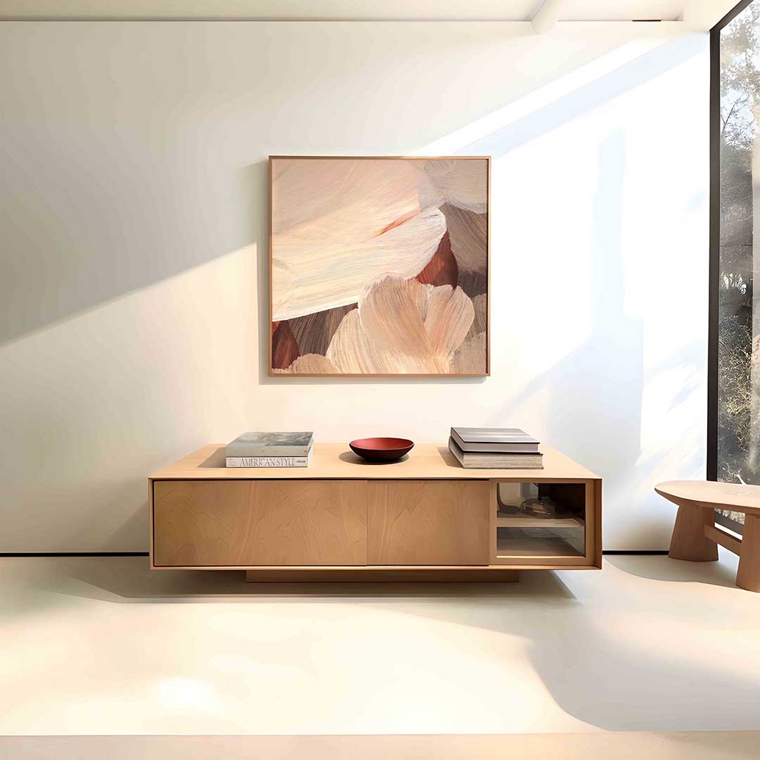 Abstracte penseelstreken Poster