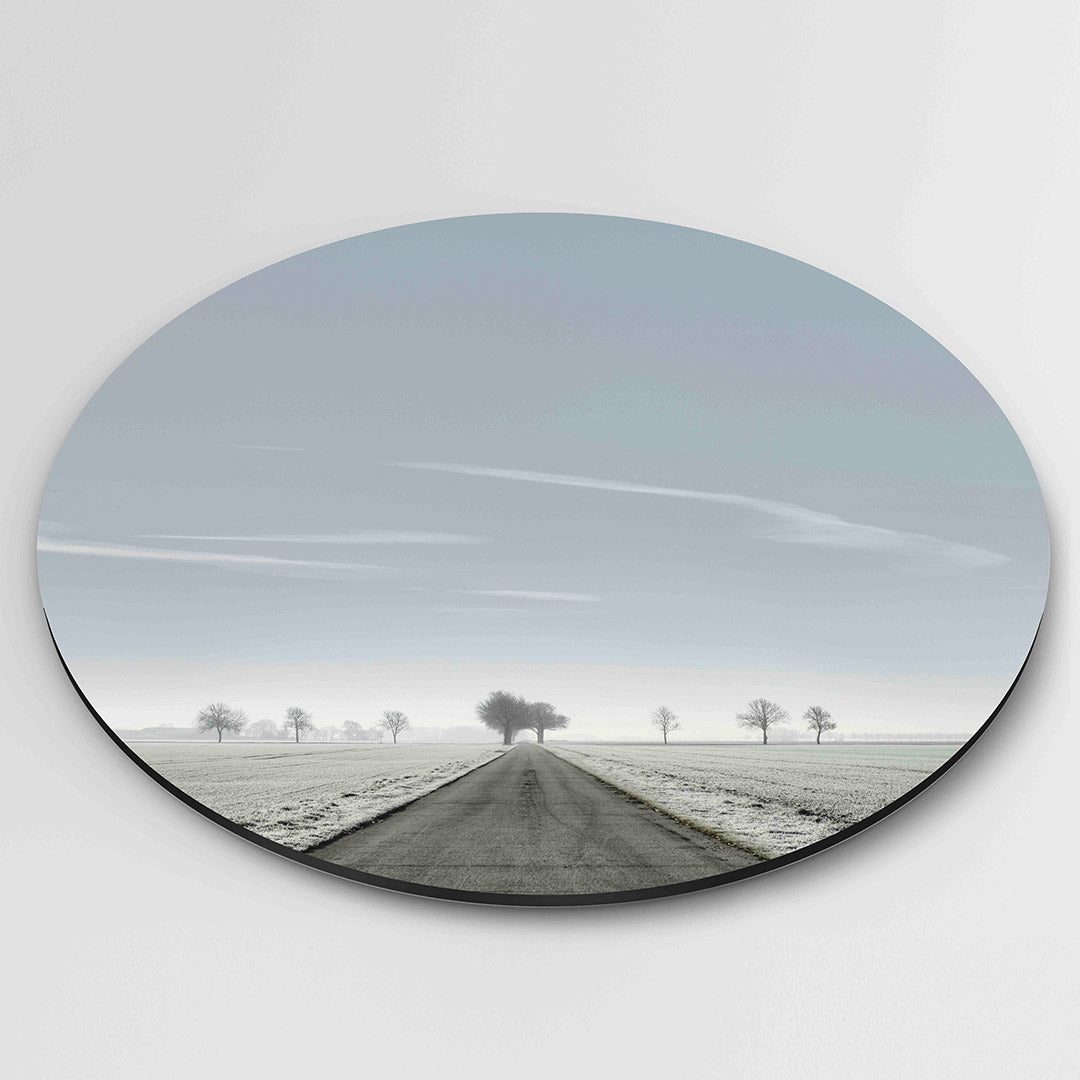 Lange weg met bomen Muurcirkel