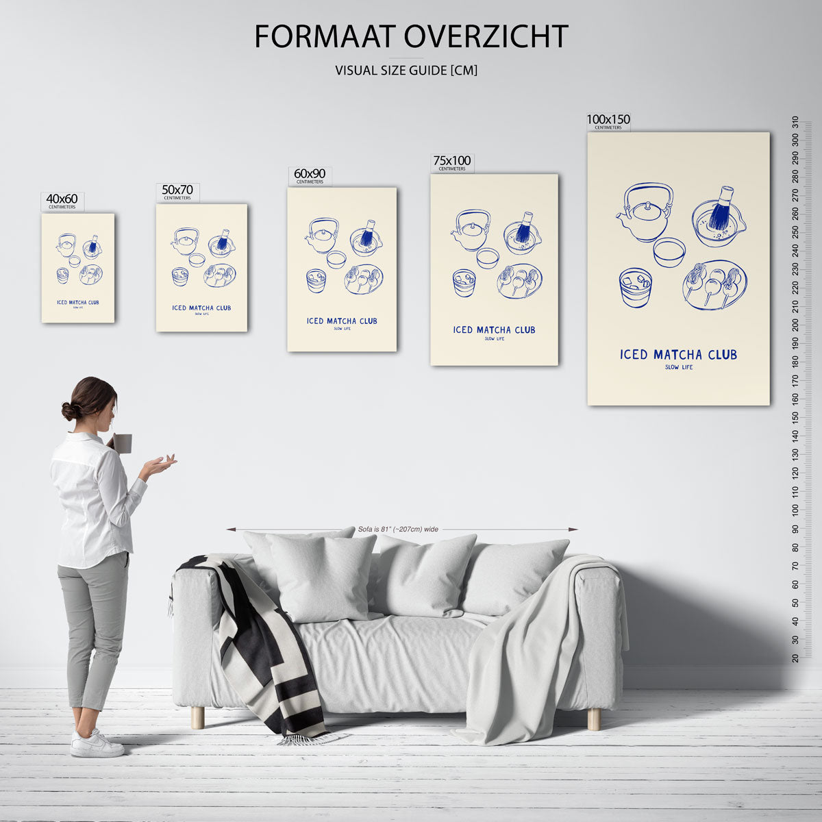 Theeceremonie illustratie Kunstwerk