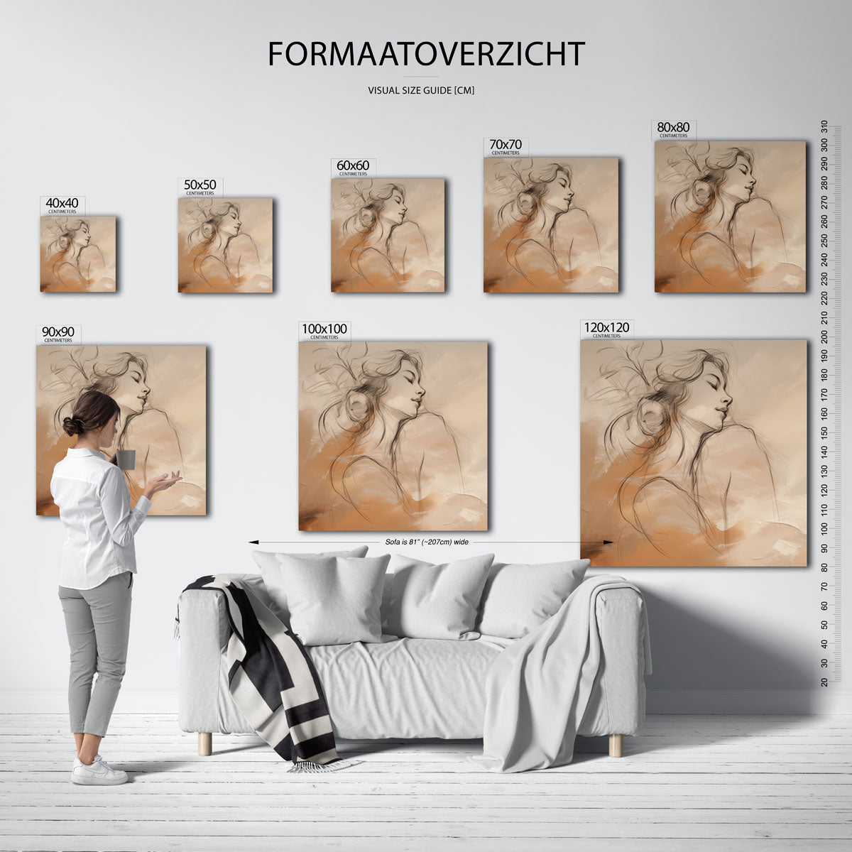 Vrouwelijk silhouet Poster