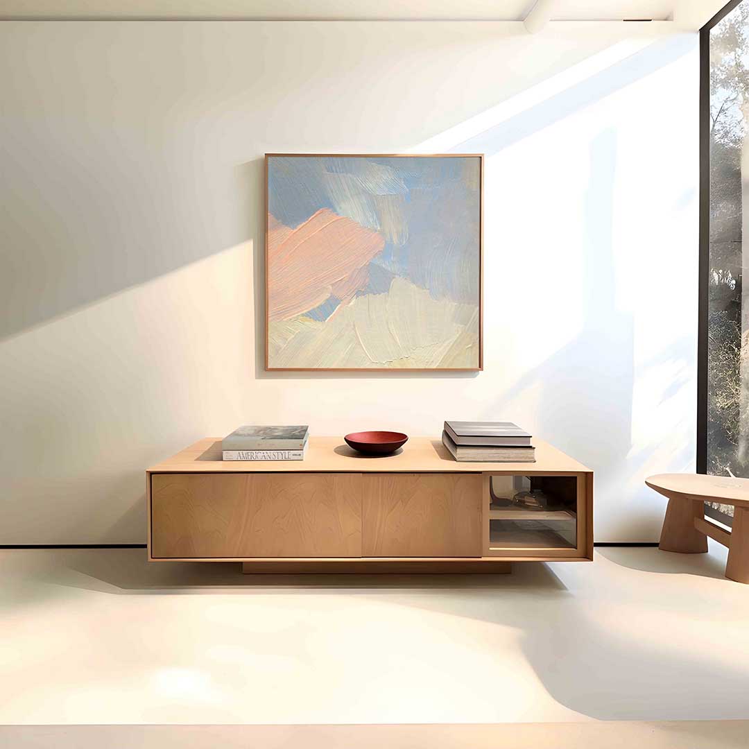 Abstracte penseelstreken Poster