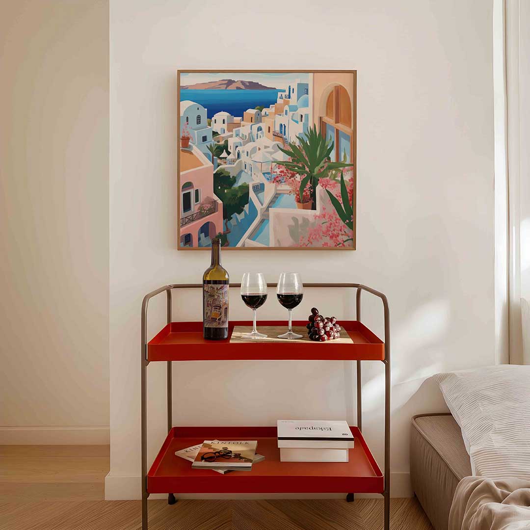 Mediterrane huizen Poster