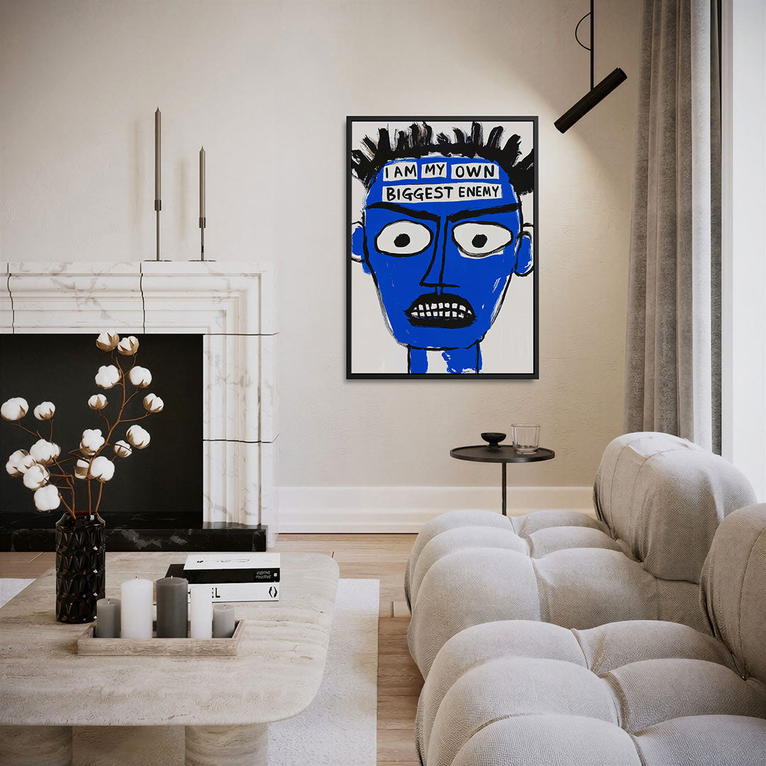 Expressieve gezichtsuitdrukking Kunstwerk