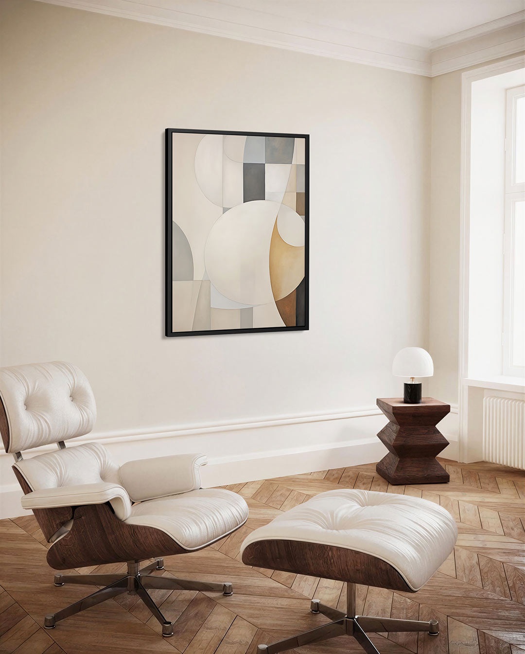Geometrische vormen compositie Kunstwerk