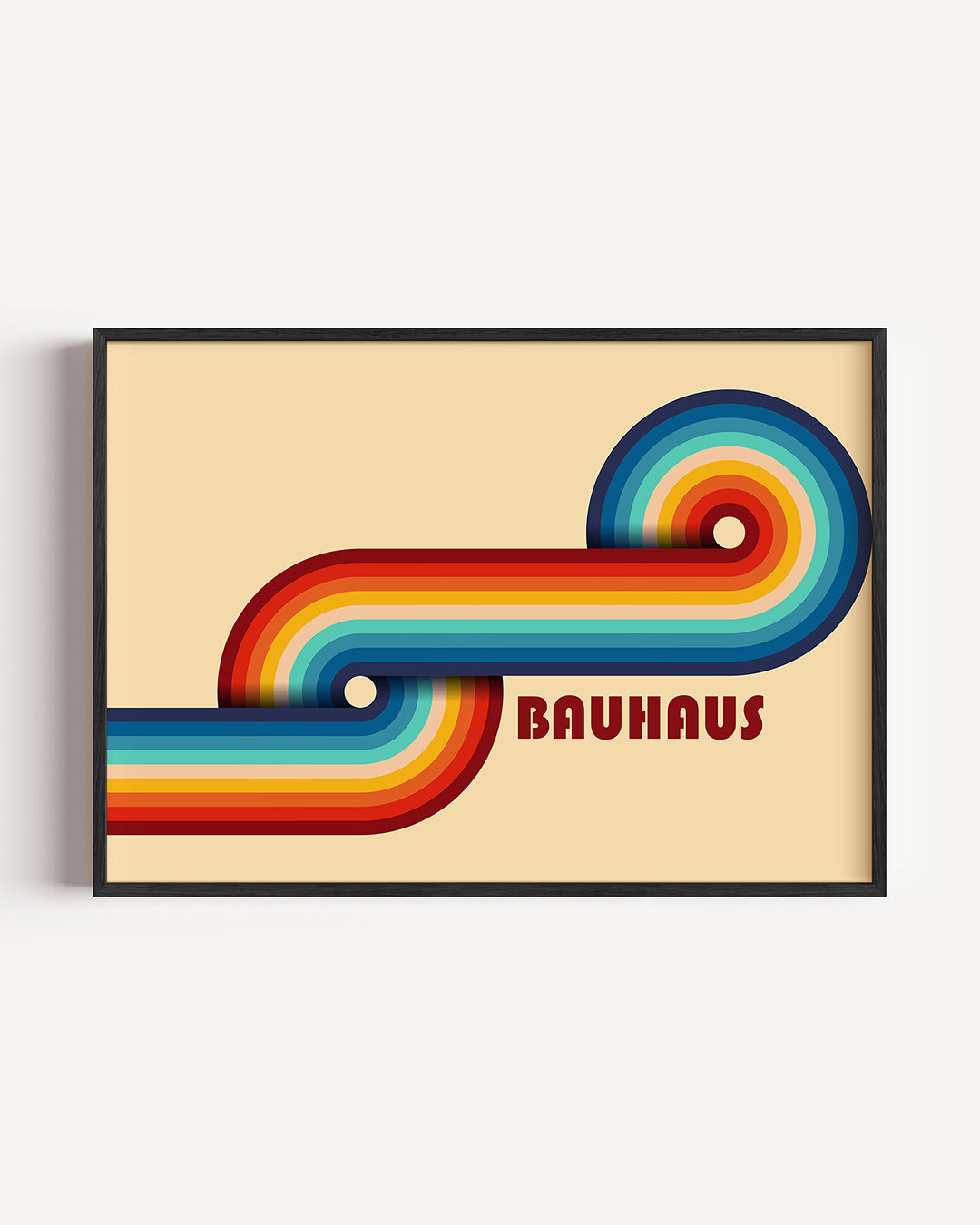Kleurrijke lijnenspel Poster