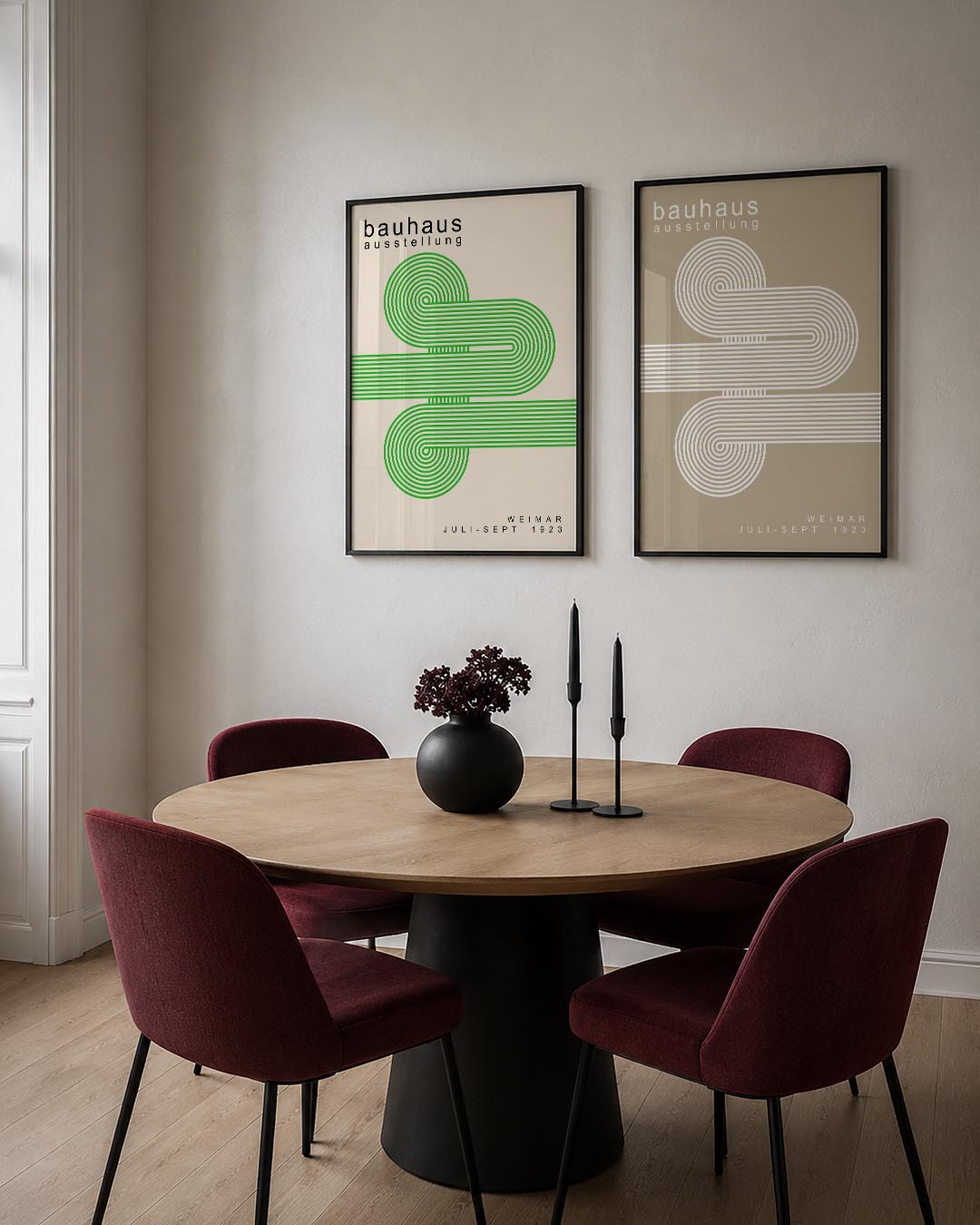 Lijnen en cirkelpatronen Posterset