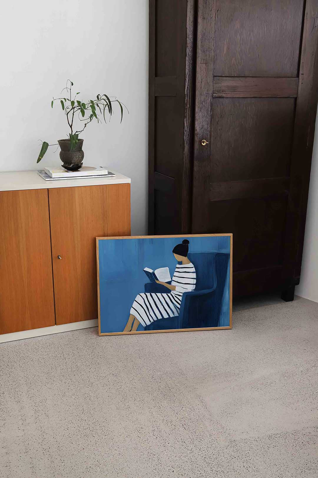 Lezende vrouw Poster