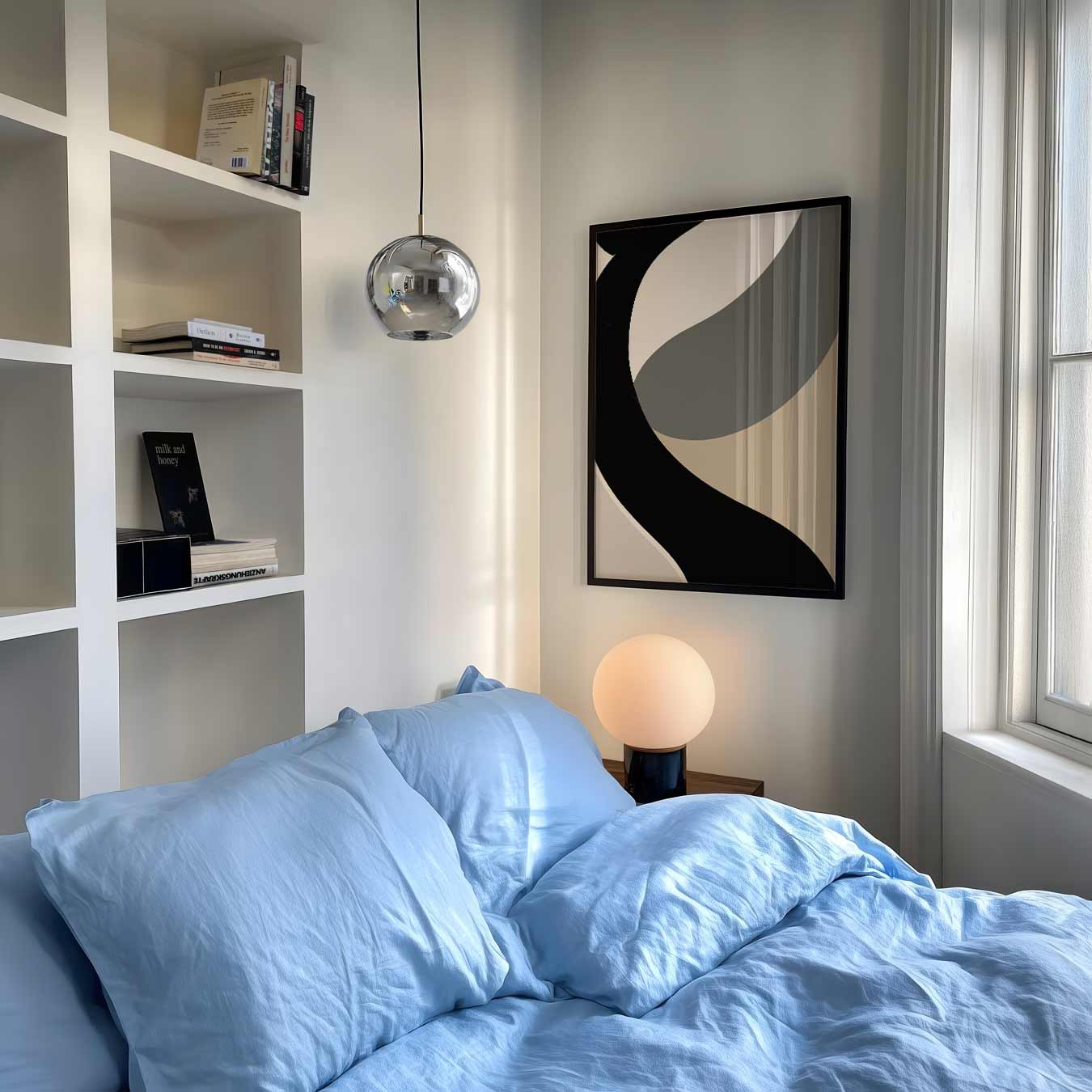 Moderne Abstracte Werveling Poster-WallArtistic