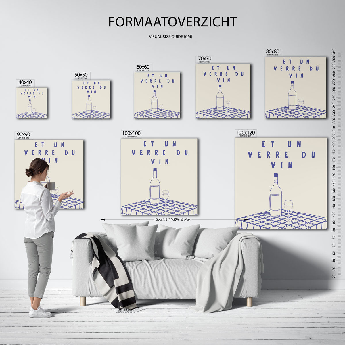Wijnfles en glas Poster