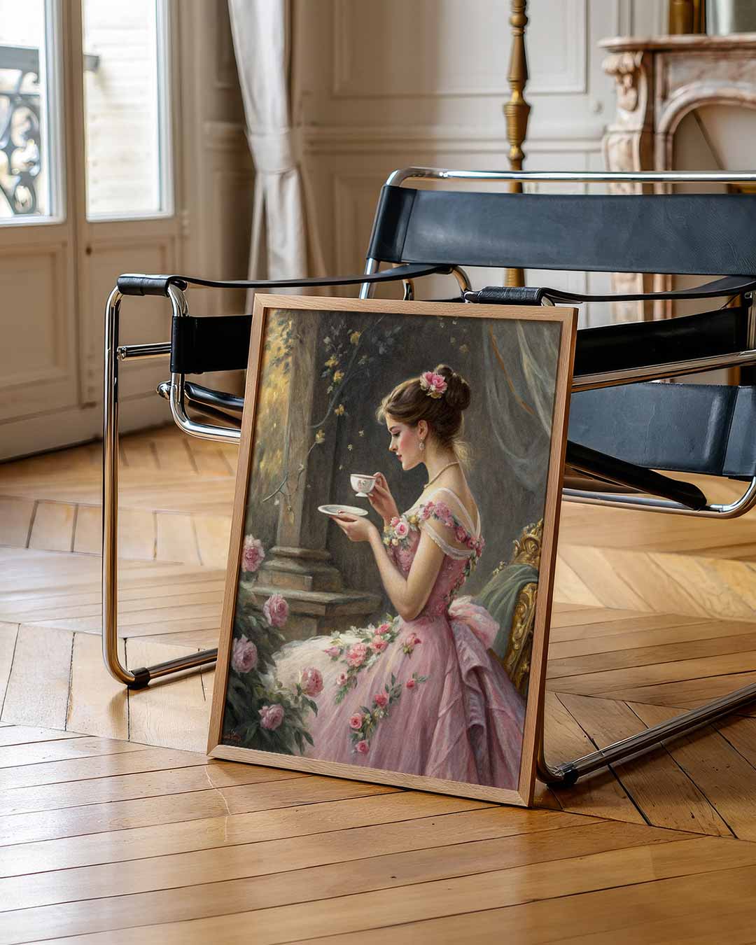 Romantische Theemoment Poster-WallArtistic