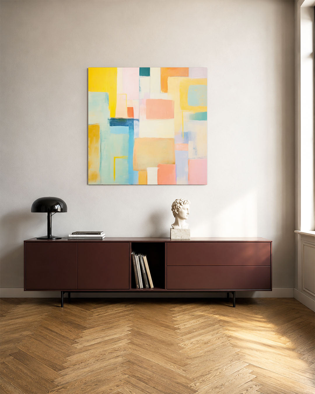 Kleurrijke geometrie Kunstwerk