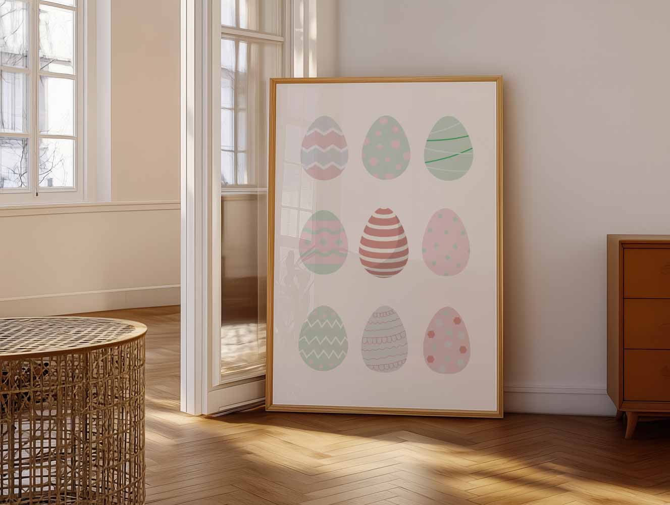 Pastel Paaseieren Poster-WallArtistic