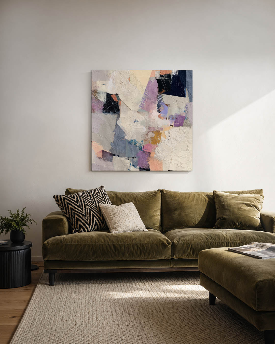 Dynamische kleurencompositie Kunstwerk