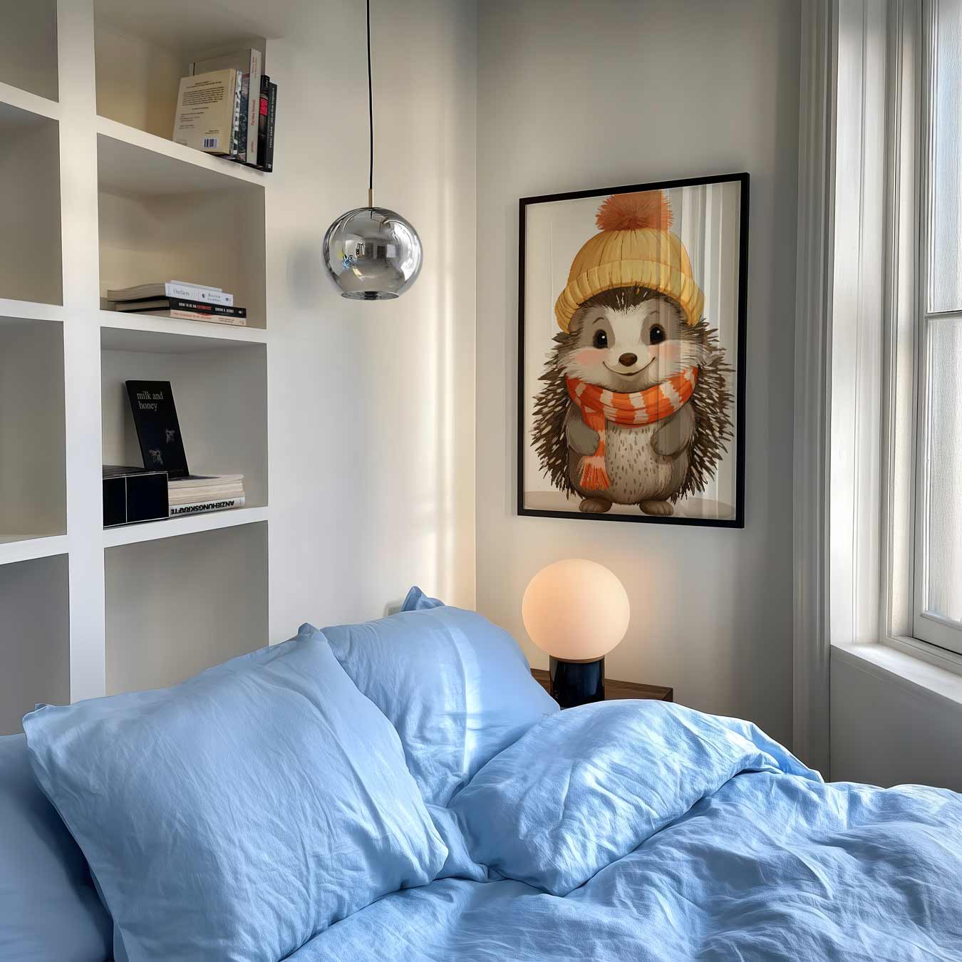 Schattige Egel Winterposter-WallArtistic