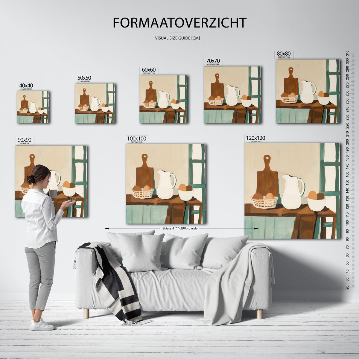 Stilleven met kan en eieren Poster