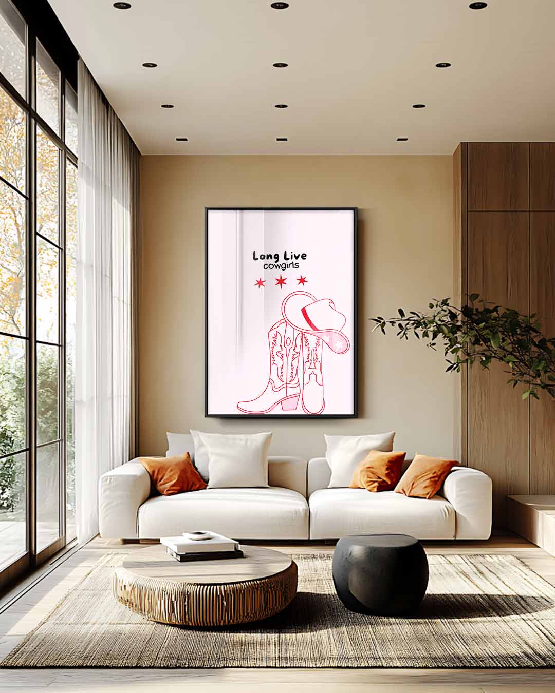 Long Live Cowgirls Poster Kunstwerk-canvas-dibond-plexiglas-wanddecoratie-WallArtistic