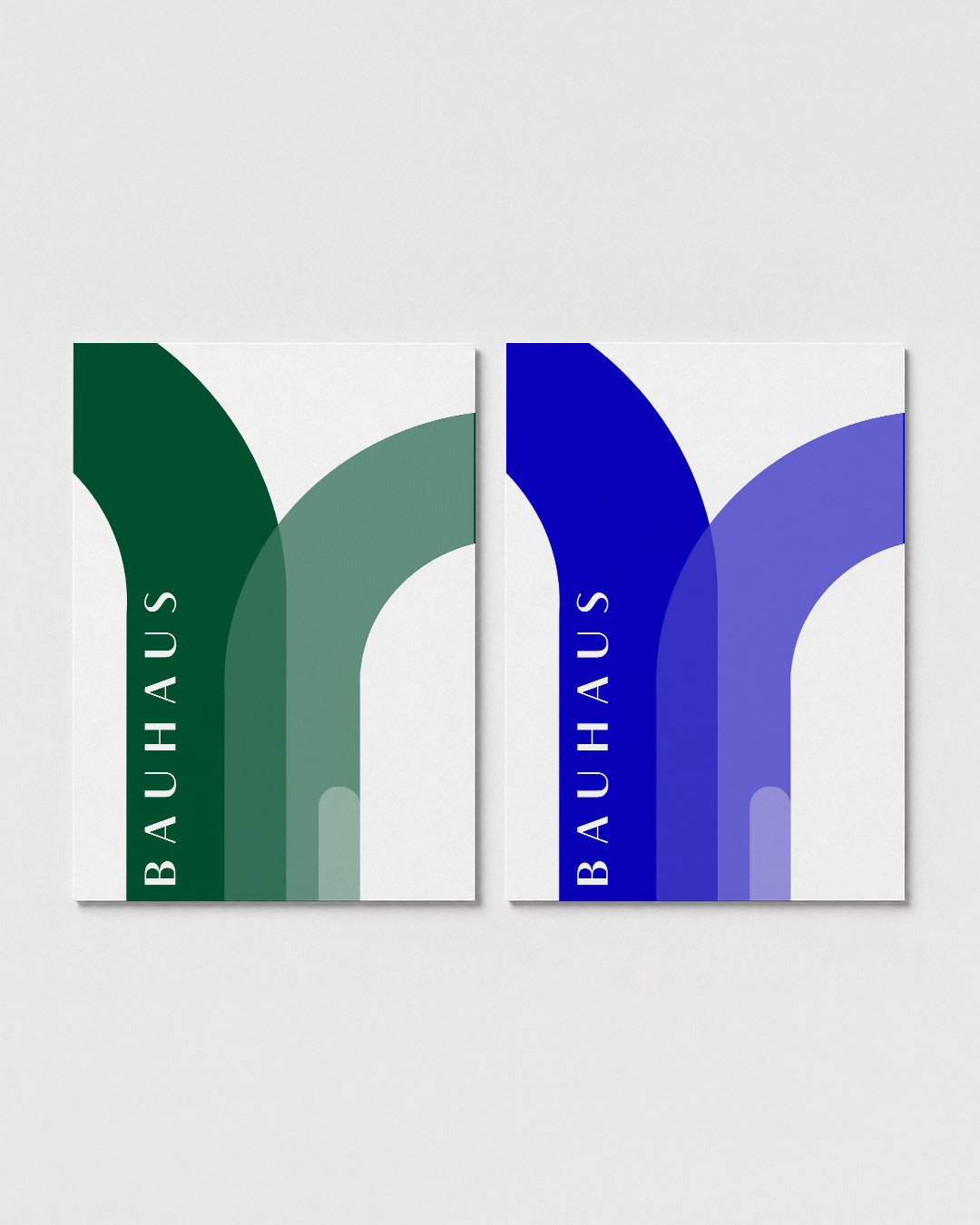 Groene boogvormen Posterset