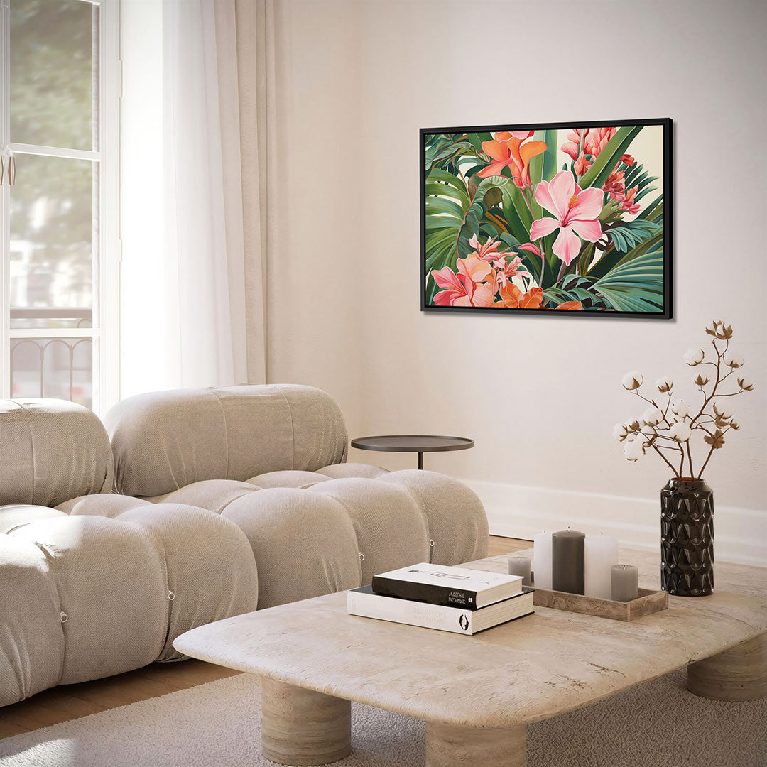 Tropische bloemenpracht Kunstwerk