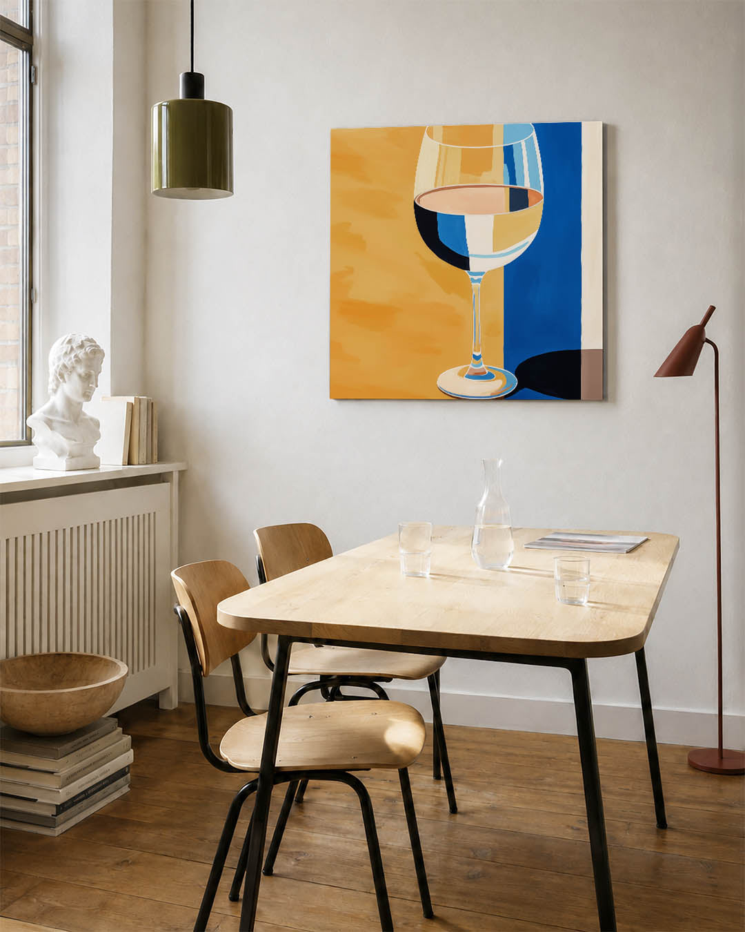 Glas en kleurvlakken Kunstwerk