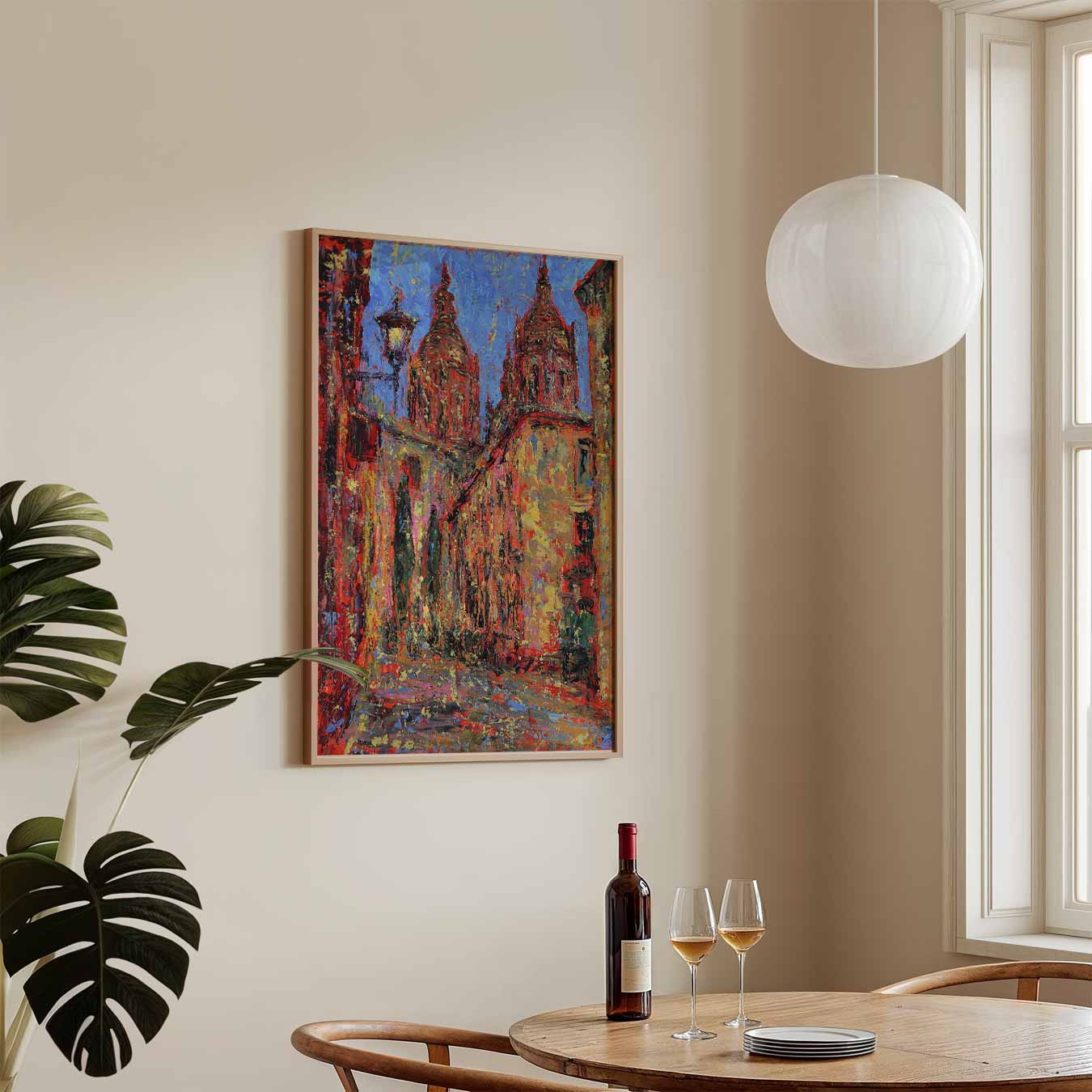 Straatbeeld Kathedraal Poster-WallArtistic
